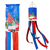 Christmas Theme Polyester Windsock Streamer Fish Flag AJEW-WH20008-10A-1