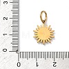304 Stainless Steel Micro Pave Clear Cubic Zirconia Pendants STAS-Z189-01G-02-3