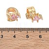 Brass Micro Pave Cubic Zirconia European Beads CU-CBAB0CF-08G-03-3