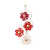 Baking Paint Glass Seed Beaded Big Pendants PALLOY-MZ01393-03-1