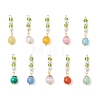 10Pcs 10 Colors Cat Eye Pendants PALLOY-JF04084-1
