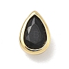 Teardrop Brass Micro Pave Cubic Zirconia Cabochons KK-P345-13G-B04-1