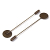 Brass Lapel Pin Base Settings KK-WH0045-025A-P-2