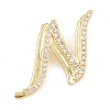 Brass Micro Pave Clear Cubic Zirconia Pendants CU-CBA8481-01G-N-1