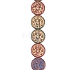 Painted Glass Beads Strands GLAA-F133-07G-1
