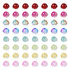 128Pcs 8 Colors Transparent Spray Painted Glass Beads GLAA-TA0001-26-11
