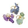 24Pcs Natural & Synthetic Mixed Stone Pendants PALLOY-JF05355-01-2