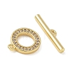 Brass Micro Pave Clear Cubic Zirconia Toggle Clasps CU-CBAC675-06G-2