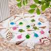 SUPERFINDINGS 20Pcs 4 Style Sea Tortoise PVC & Resin Home Ornaments DJEW-FH0001-22-5