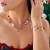 Christmas Alloy & Glass & Plastic & Polymer Clay Pendant Necklaces & Charm Bracelets Sets FS-WG7A63D-01-2