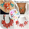70Pcs Opaque Acrylic Imitation Coral Beads SACR-SC0001-64-5