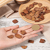 Fashewelry 22Pairs 11 Style Walnut Wood Stud Earring Findings MAK-FW0001-01-23