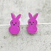Easter Wood Stud Earrings FS-WG5624F-04-1