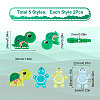 10Pcs 5 Style Silicone Beads SIL-SC0001-14-2