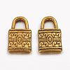Tibetan Style Alloy Padlock Charms X-GLF0090Y-2