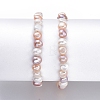 Natural Freshwater Pearl Beaded Bracelets Sets BJEW-JB05122-2