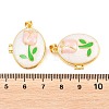 Brass Locket Pendants KK-D232-09G-01-3