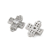 Brass Micro Pave Cubic Zirconia Connector Charms KK-U056-38P-2