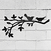 Birds on the Branch Pattern Iron Wall Signs AJEW-WH0286-036-7