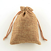 Polyester Imitation Burlap Packing Pouches Drawstring Bags LS-X-ABAG-R004-14x10cm-03-1
