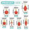 21Pcs 7 Styles Brass Enamel Charms KK-TA0003-19D-4