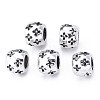 Tibetan Style Alloy European Beads TIBE-S319-125AS-RS-2