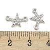 Brass Micro Pave Clear Cubic Zirconia Connector Charms KK-Q820-42P-3