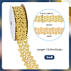 Sew on Ethnic Style Embroidery Leaf with Flower Polyester Hollow Lace Ribbons OCOR-WH0008-112-2