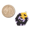 Hallowen Theme Glass Seed Beaded Pendants PALLOY-MZ00873-01-2