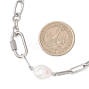 304 Stainless Steel Figaro Chain and Paperclip Chain Necklaces NJEW-JN05834-4