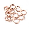 Eco-Friendly PVD Vacuum Plating & Long-Lasting Plated Brass Open Jump Rings LS-X-KK-E663-6mm-RG-1