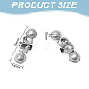 DELORIGIN 2 Pairs Rhinestone with Plastic Pearl Shoe Decoration AJEW-DR0001-43-2