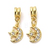 Rack Plating Brass Micro Pave Cubic Zirconia Charms KK-S398-01B-1