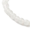 Natural White Jade Round Beads Stretch Bracelet Set BJEW-JB07000-8