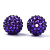Resin Rhinestone Bubblegum Ball Beads RESI-S260-20mm-S14-2