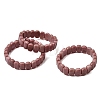 Natural Rhodonite Beaded Stretch Bracelets for Women Men BJEW-D461-02B-2