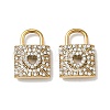 304 Stainless Steel Micro Pave Clear Cubic Zirconia Pendants STAS-K295-48B-G-1
