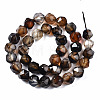 Natural Striped Agate/Banded Agate Beads Strands X-G-N326-94-2