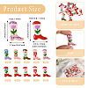 20Pcs 10 Styles Boot Baking Paint Glass Enamel Beads LAMP-TA0002-78A-4