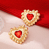 Alloy Rhinestone Stud Earrings for Women WG30F2B-01-2