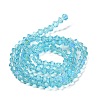 Transparent Electroplate Glass Beads Strands EGLA-A039-T3mm-L20-2