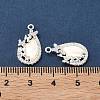 Brass Micro Pave Clear Cubic Zirconia Pendants KK-C168-28S-3