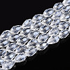 Transparent Teardrop Glass Beads Strands GLAA-T025-79C-01-1
