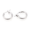 304 Stainless Steel Hoop Earrings EJEW-T048-25A-P-3