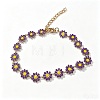 Bohemian Daisy Alloy Enamel Link Chain Anklets FS-WG6AE8E-02-1