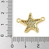 Brass Micro Pave Deep Sky Blue Cubic Zirconia Connector Charms KK-C086-14G-02-3