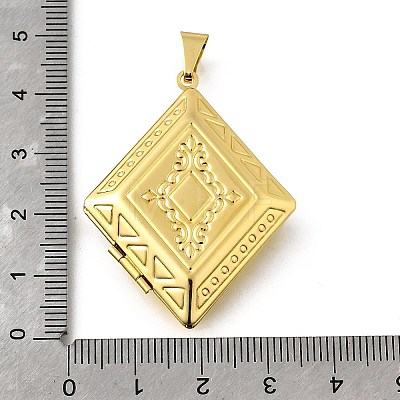 Brass Locket Pendants KK-Q066-26G-1