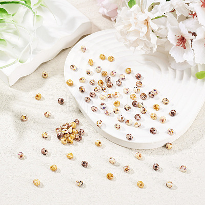 480Pcs 4 Colors Picasso Glass Seed Beads SEED-TA0001-07A-1
