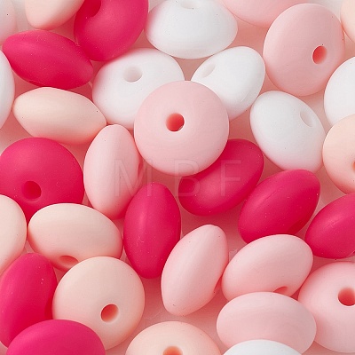 20Pcs 4 Colors Food Grade Eco-Friendly Silicone Focal Beads SIL-YW0001-12A-1