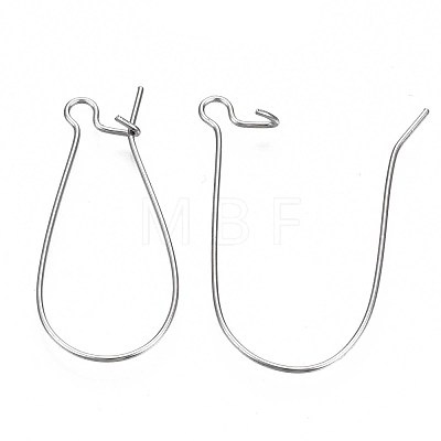304 Stainless Steel Hoop Earring Findings STAS-S117-008E-01-1